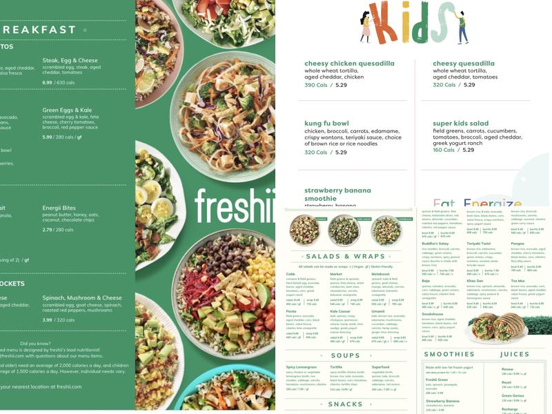 Freshii Menu