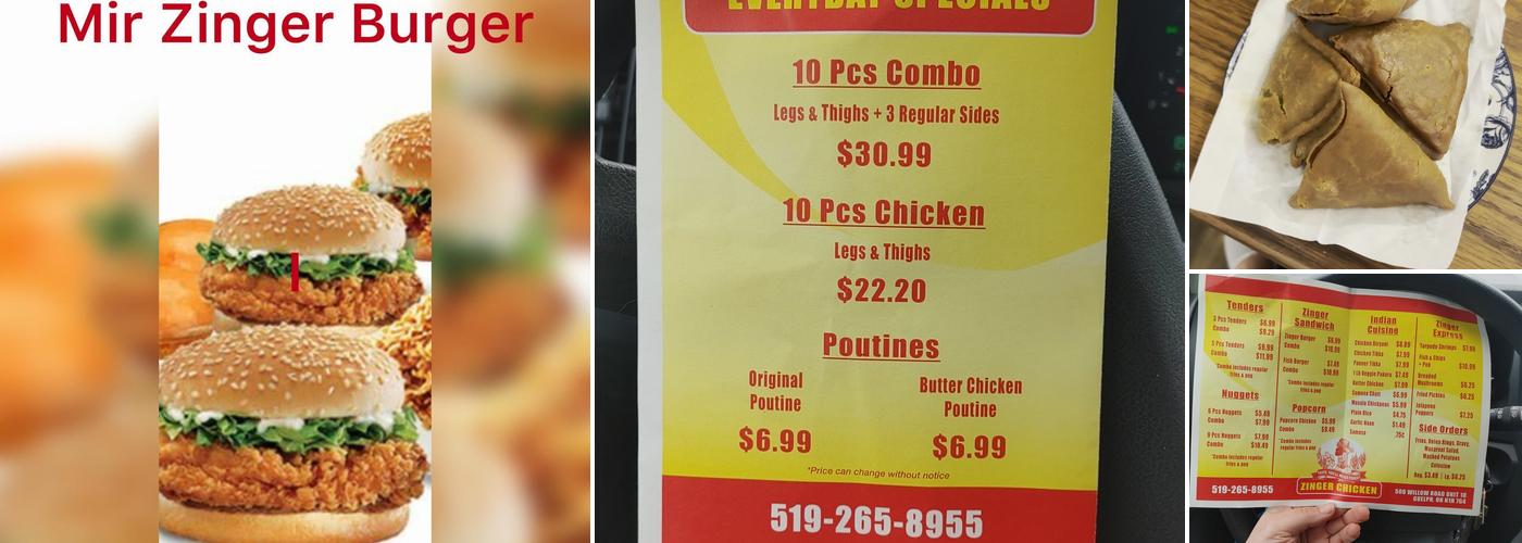 Mir Zinger Chicken Menu
