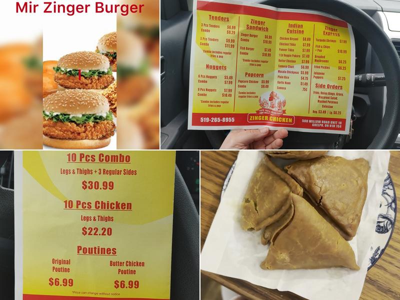 Mir Zinger Chicken Menu