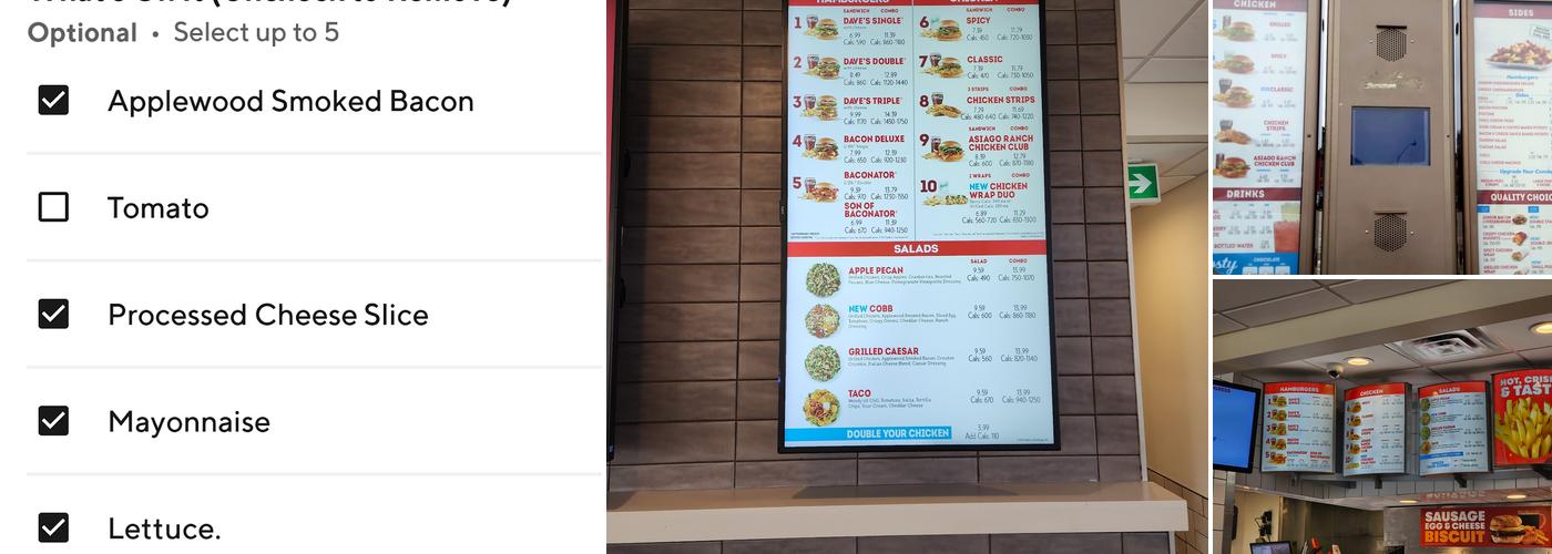 Wendy's Menu
