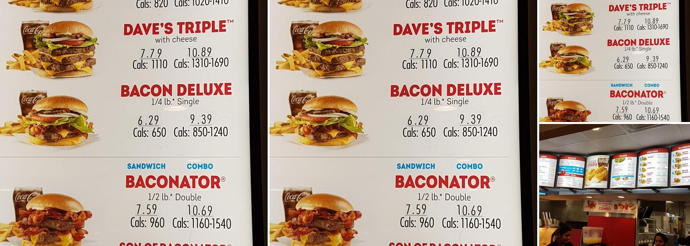 Wendy's Menu