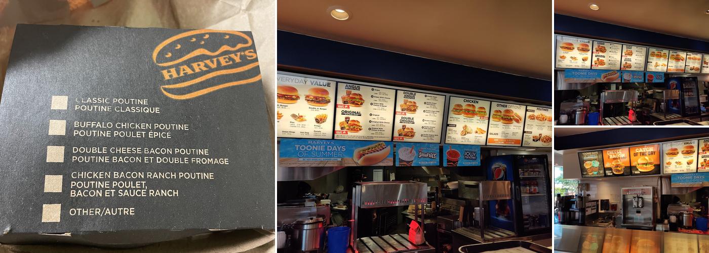 Harvey's Menu