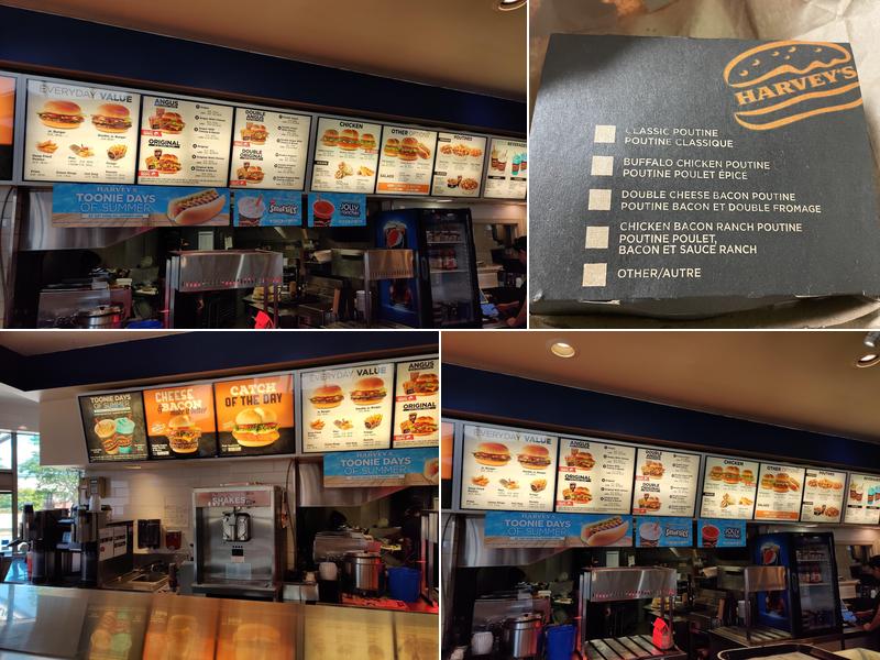 Harvey's Menu