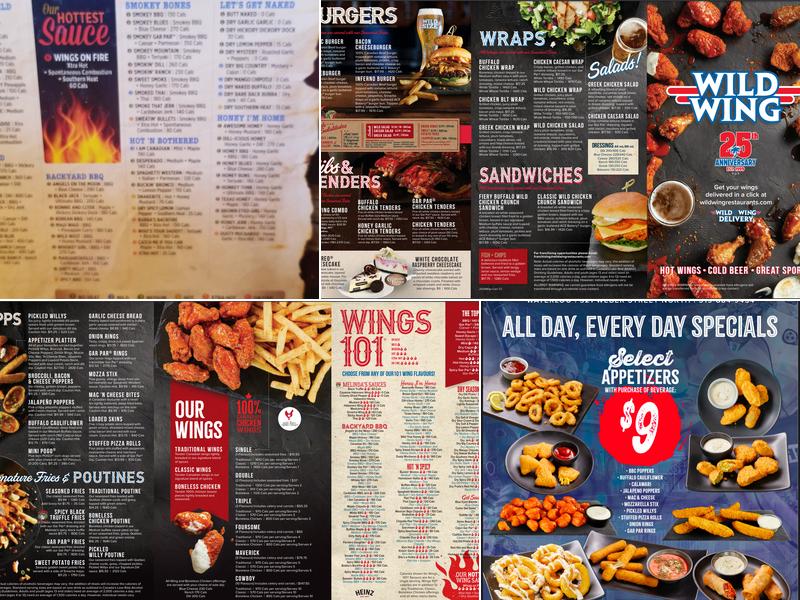 Wild Wing Menu