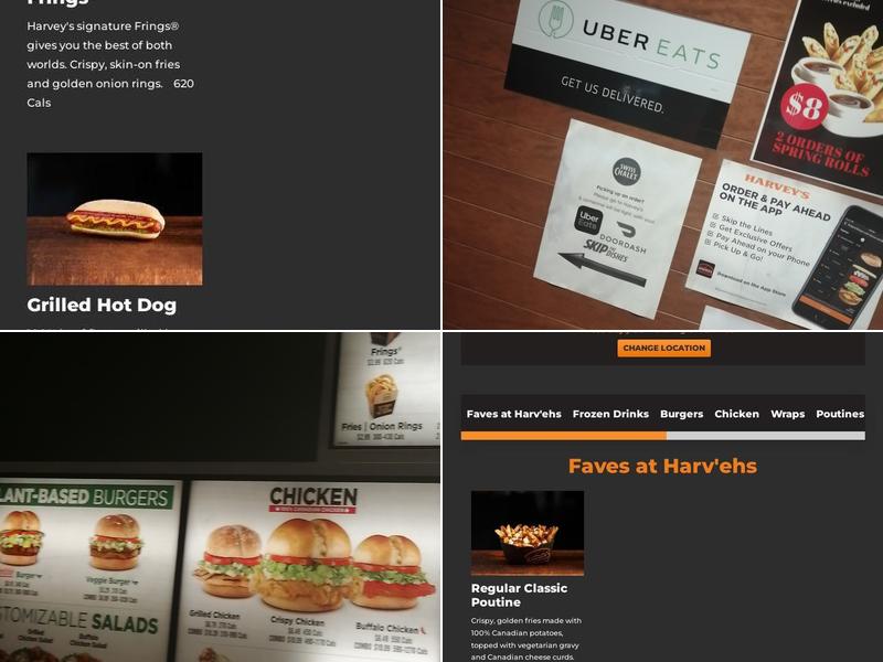 Harvey's Menu