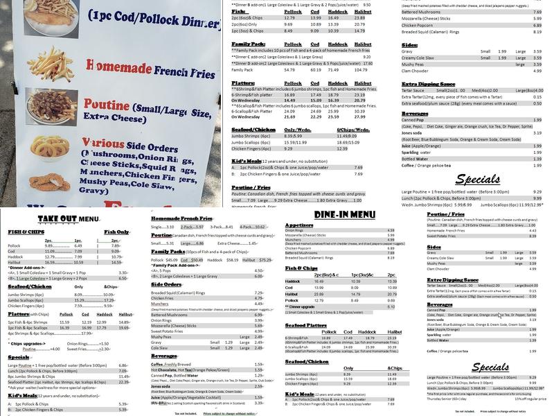 Fish Time Fish & Chips Menu