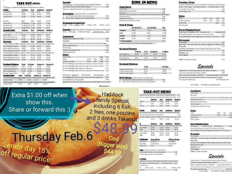 Fish Time Fish & Chips Menu