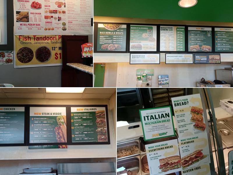 Subway Menu