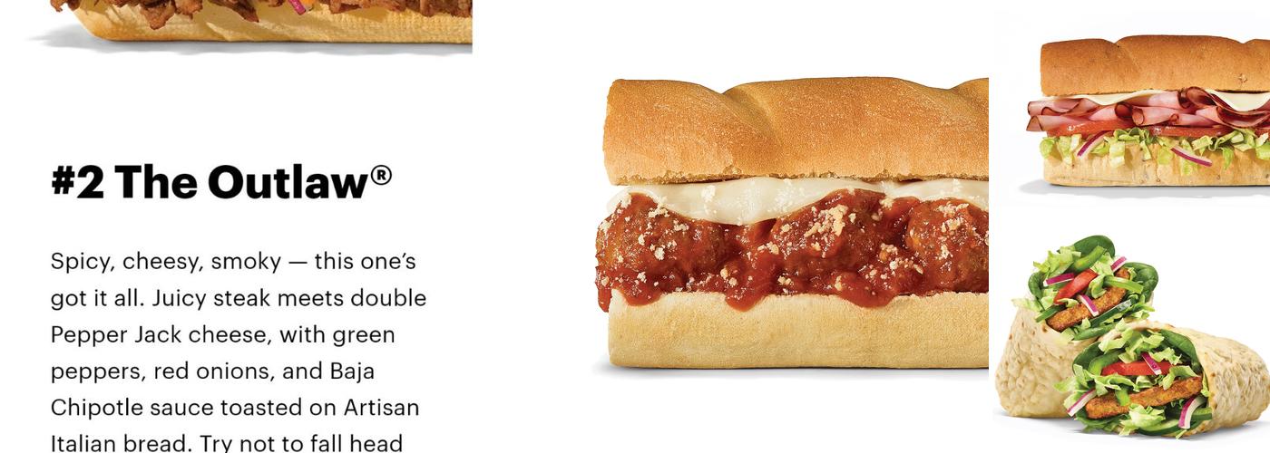Subway Menu