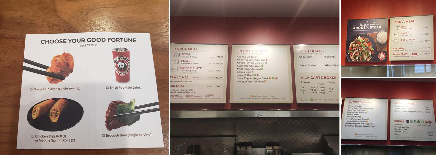 Panda Express Menu
