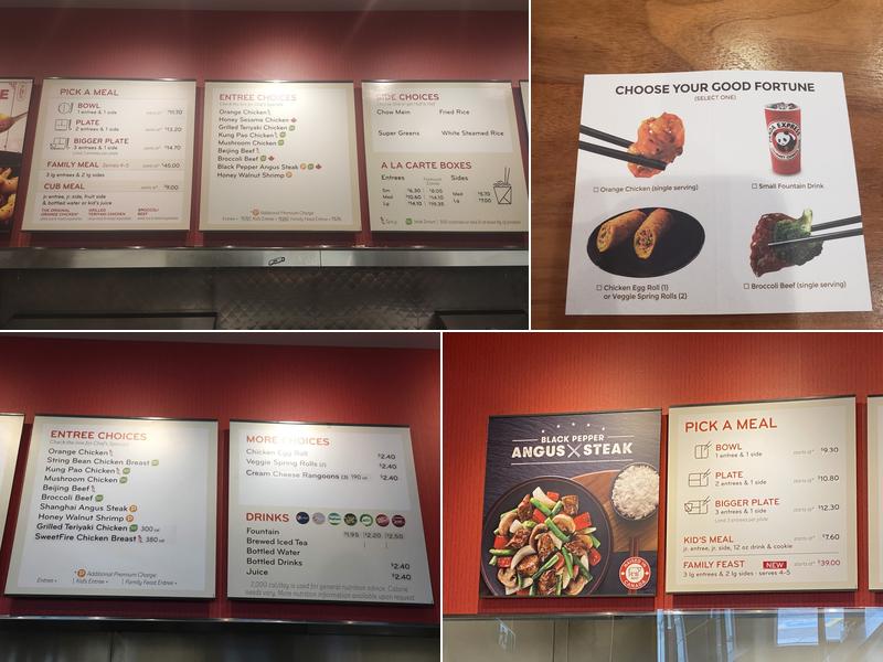 Panda Express Menu