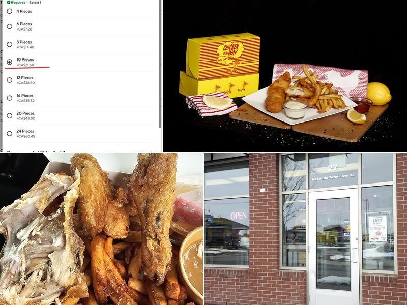 Chicken On The Way Menu