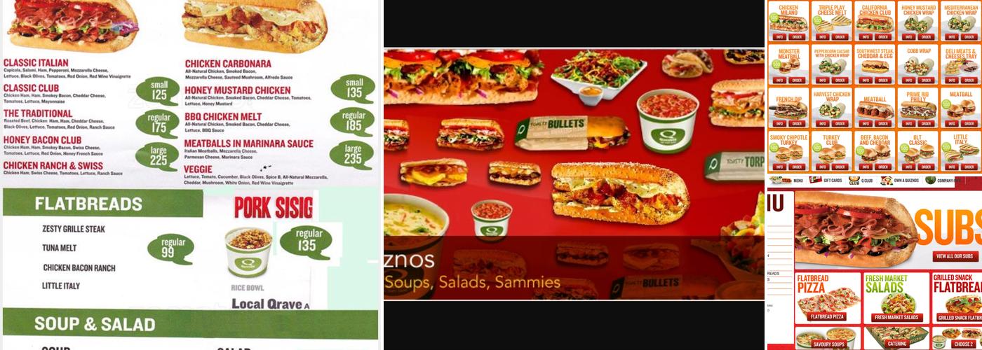 Quiznos Menu