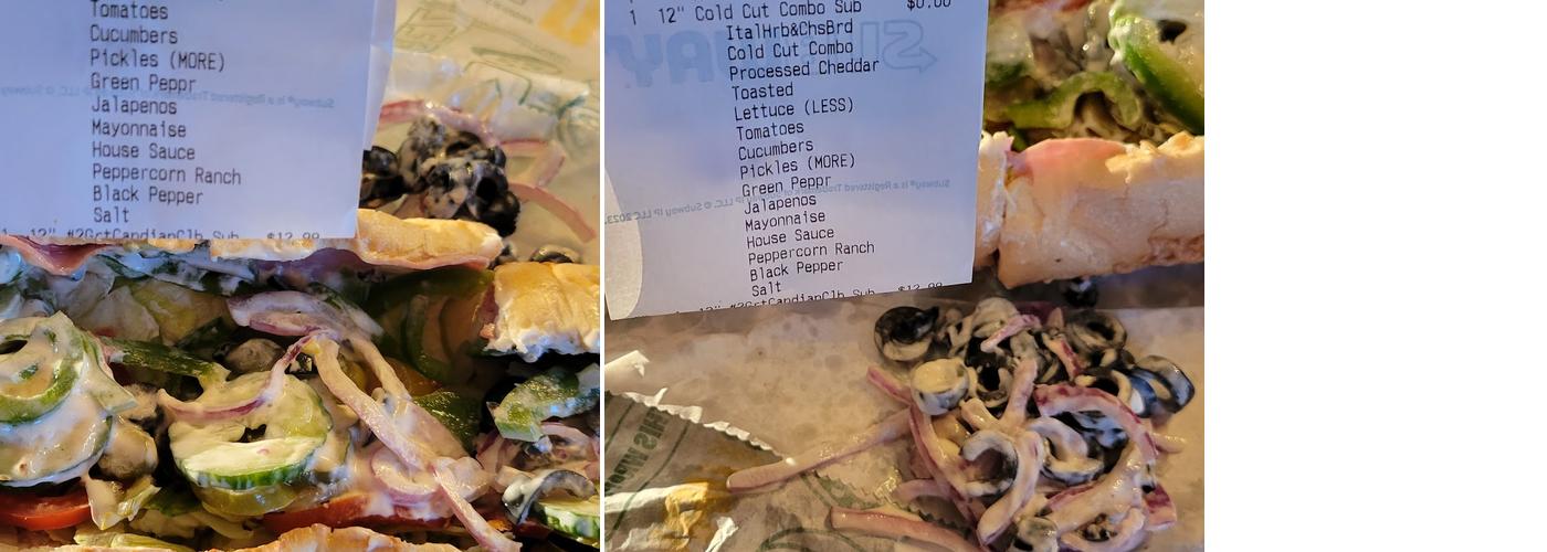Subway Menu
