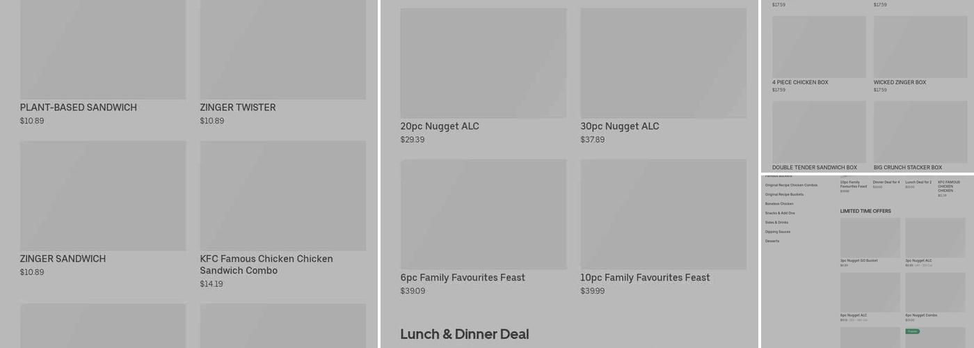 KFC Menu