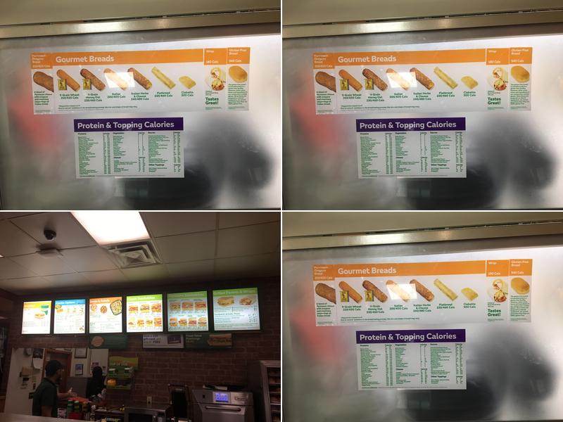 Subway Menu