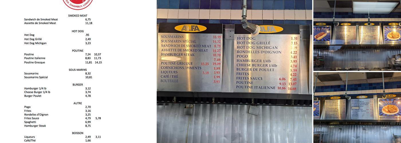 Alfa Menu