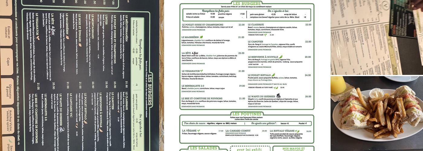 Chez Victor Lévis Menu