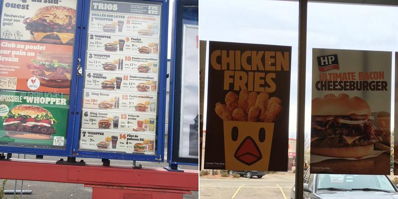 Burger King Menu