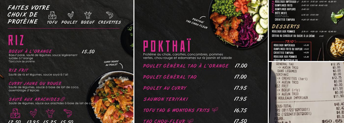 Thaïzone Menu