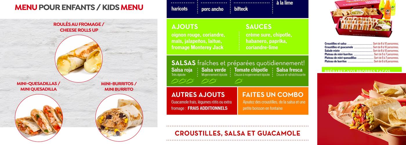 Quesada Burritos & Tacos Menu