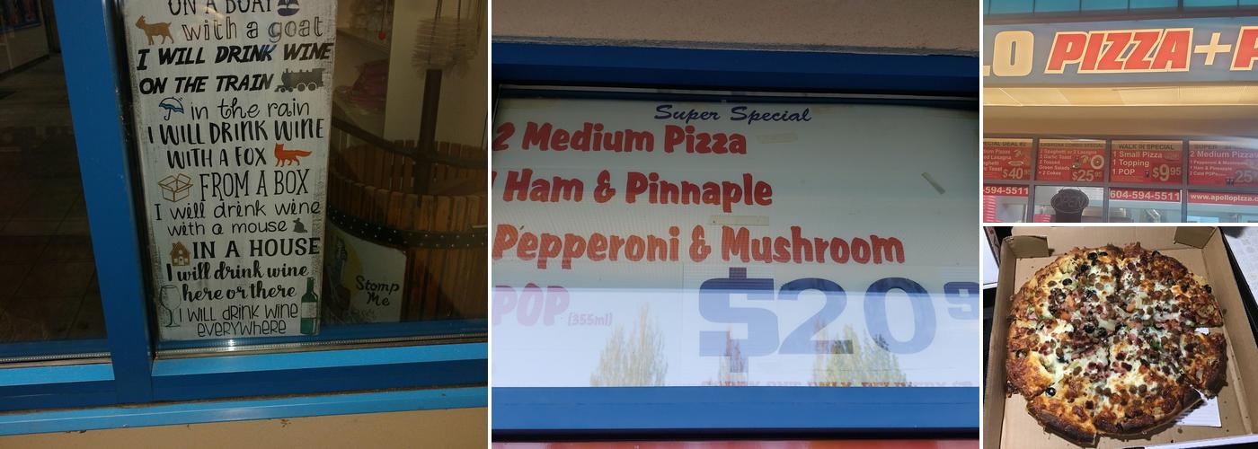 Apollo Pizza + Pasta Menu