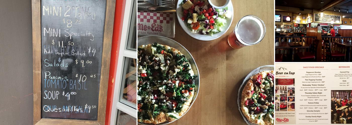 Me-n-Ed's Pizza Parlors Menu