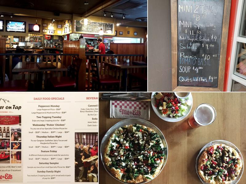 Me-n-Ed's Pizza Parlors Menu