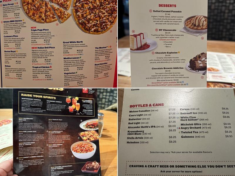 Boston Pizza Menu