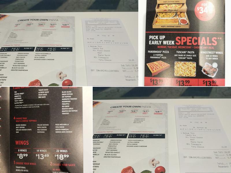 Pizza Hut Menu