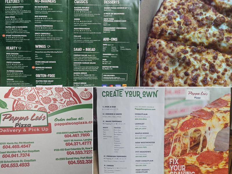 Pappa Leo's Pizza Menu