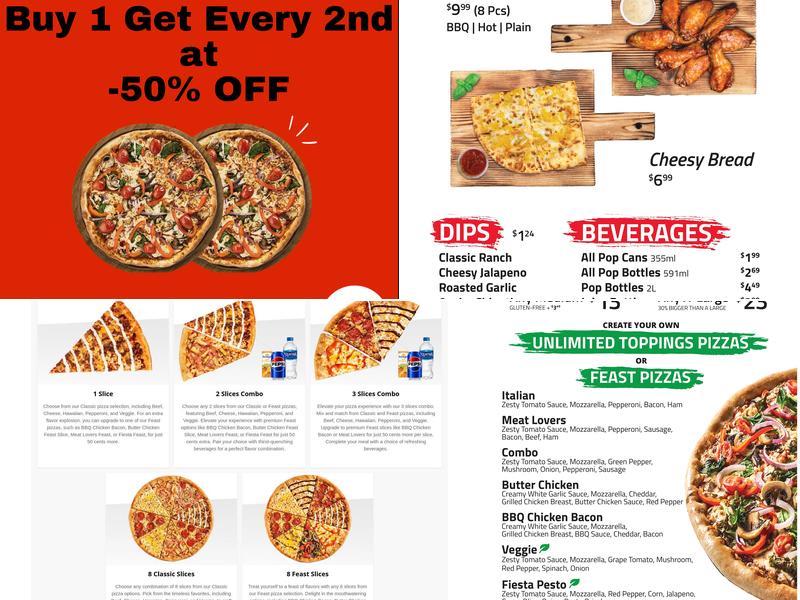 Freshslice Pizza Menu