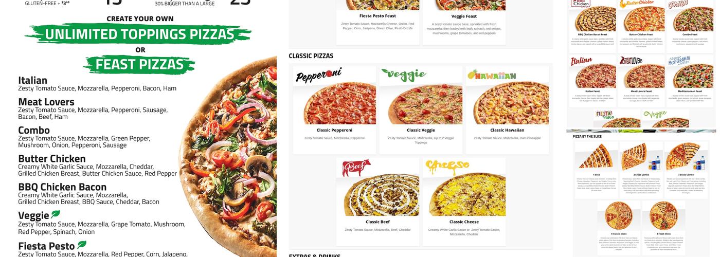 Freshslice Pizza Menu