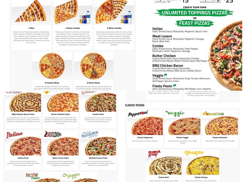 Freshslice Pizza Menu