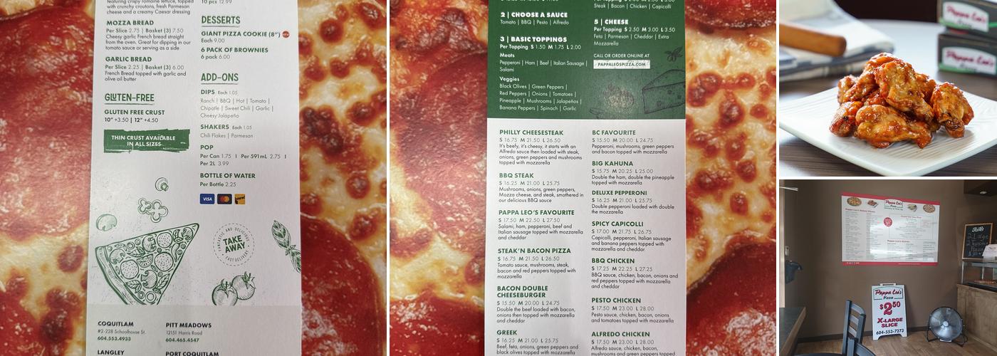 Pappa Leo's Pizza Menu