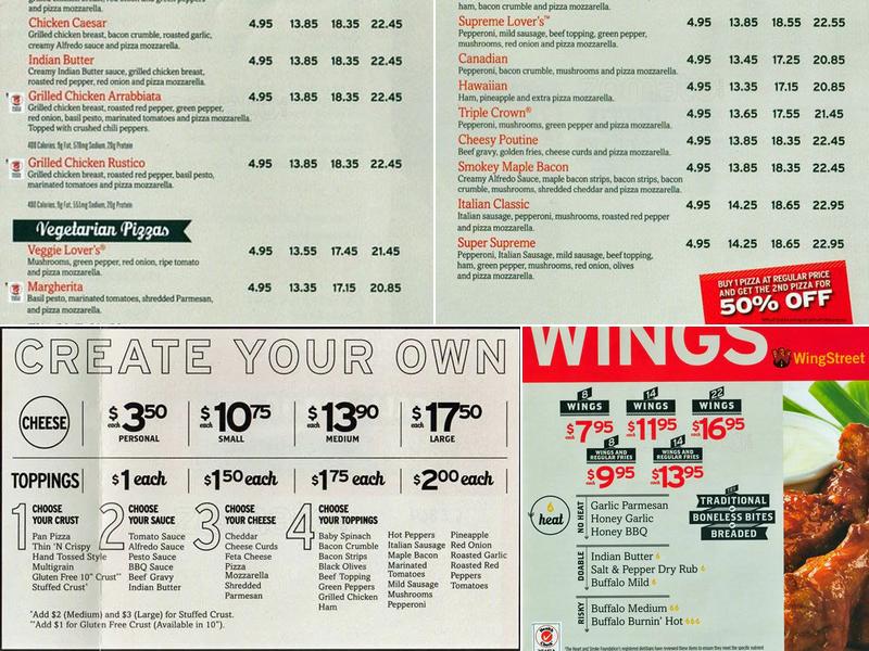 Pizza Hut Menu