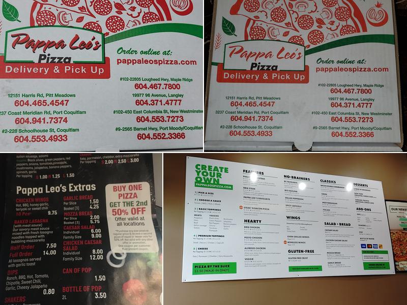 Pappa Leo's Pizza Menu