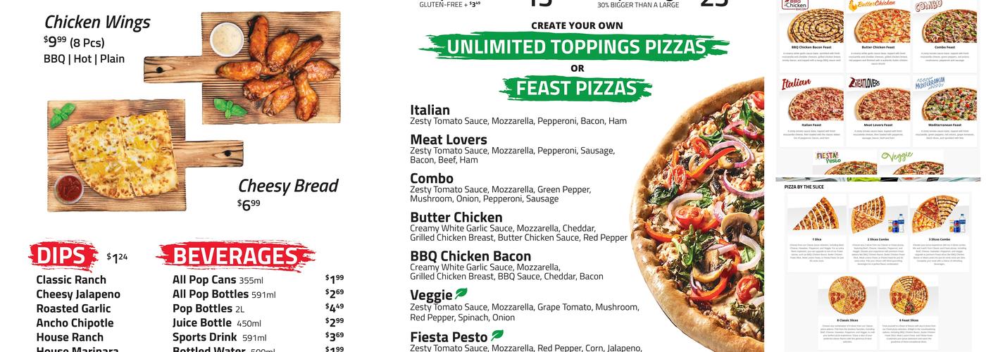 Freshslice Pizza Menu