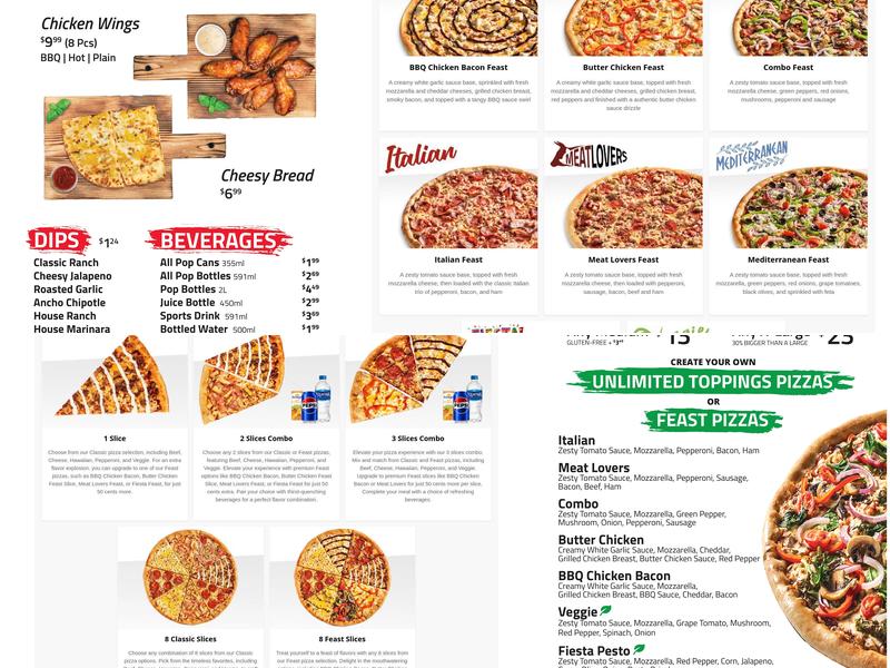 Freshslice Pizza Menu