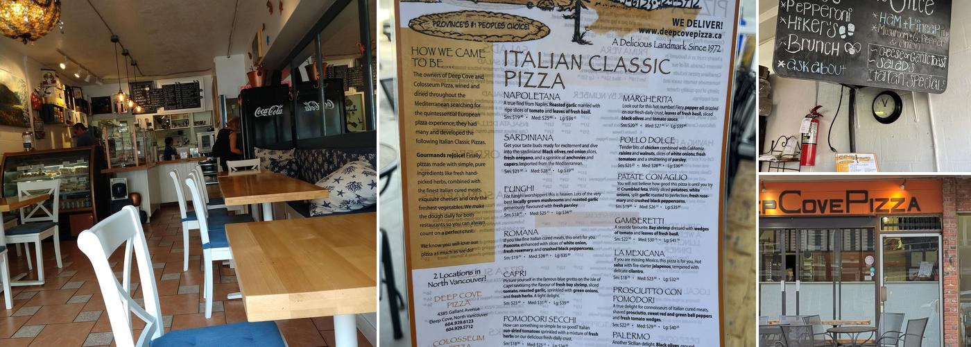 Deep Cove Pizza Menu