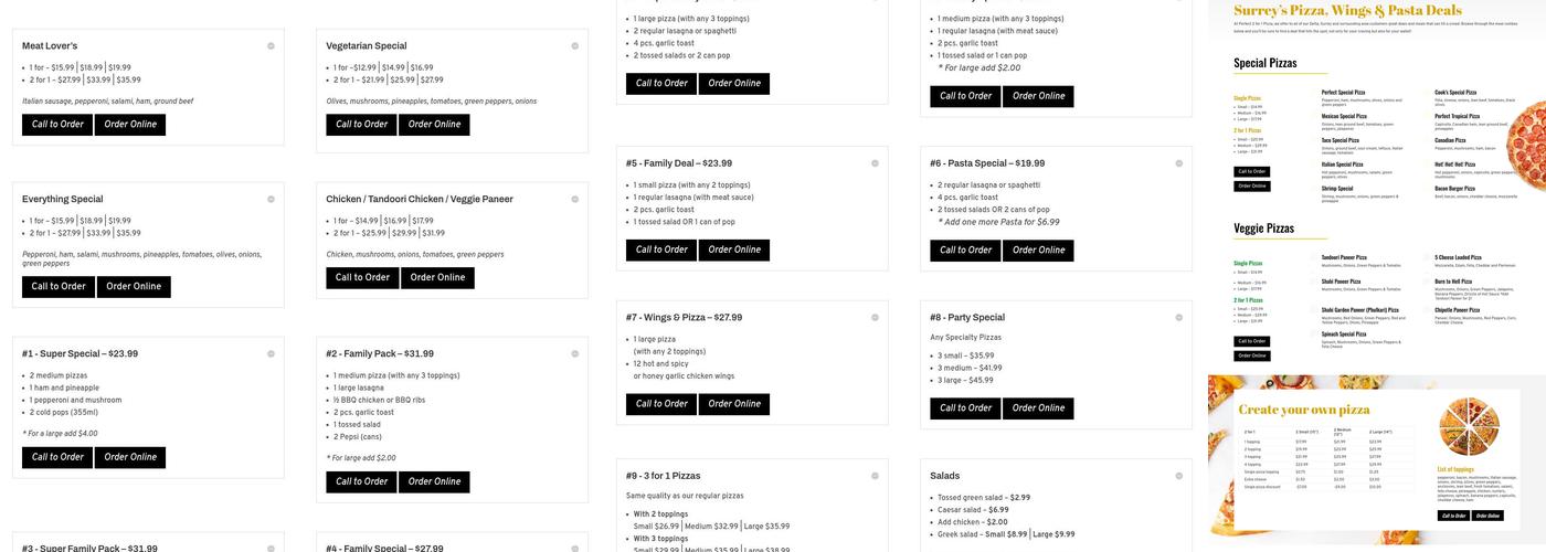 Perfect Pizza (PERFECT PIZZA CAFÉ) Menu