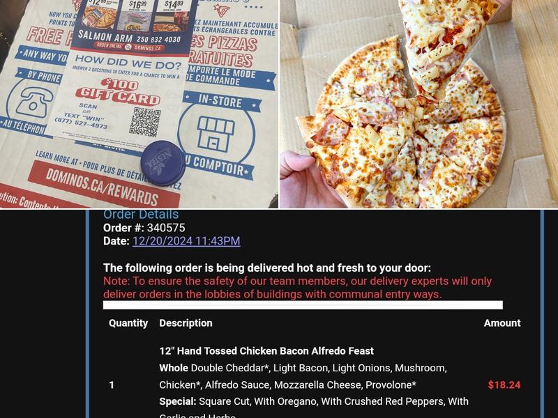 Domino's Pizza Menu