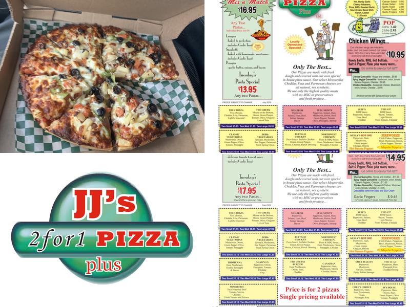 JJ's Pizza Plus Menu