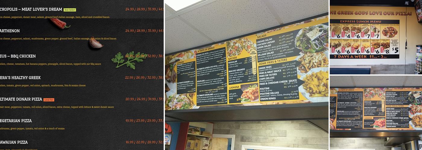 Acropolis Pizza Menu