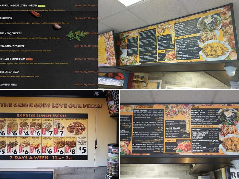 Acropolis Pizza Menu