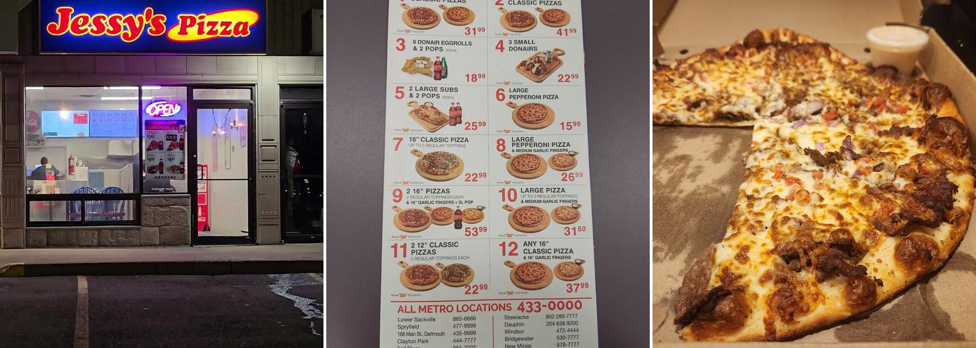 Jessy's Pizza Menu