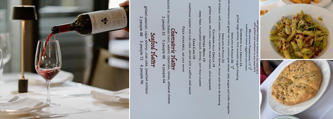 Alioli Ristorante Menu