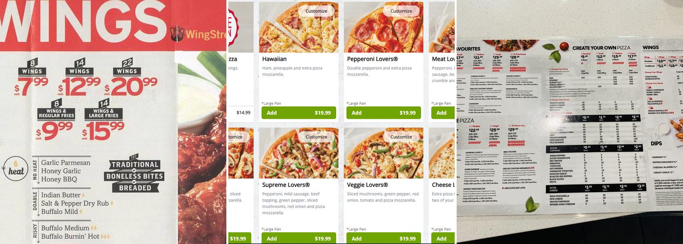 Pizza Hut Menu