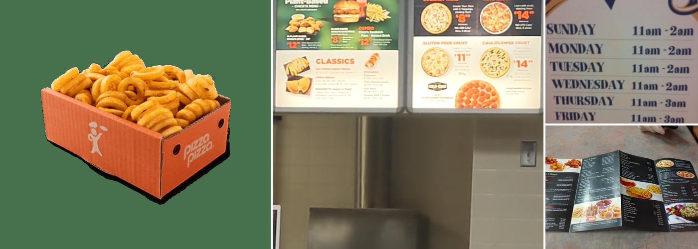 Pizza Pizza Menu