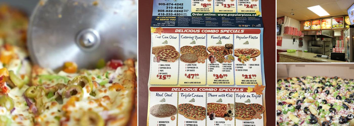 Popular Pizza ( Kennedy and Wexford ) Menu